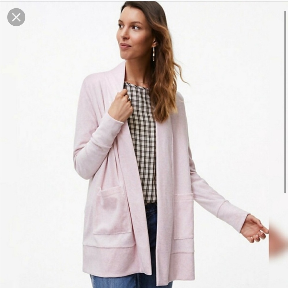 LOFT Velour Cardigan NWT